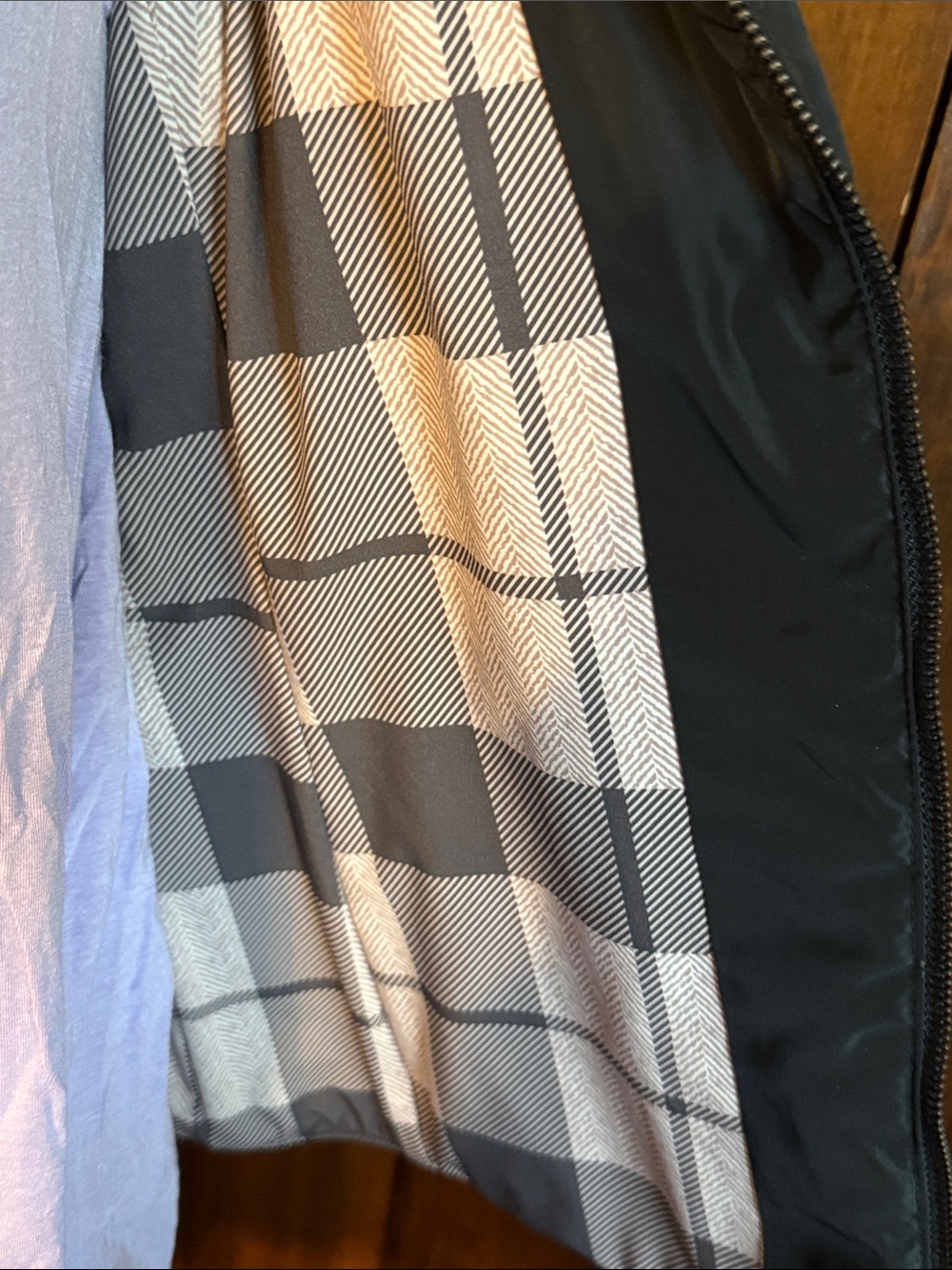 Market & Spruce Black Quilted Zip-Front Vest View 5